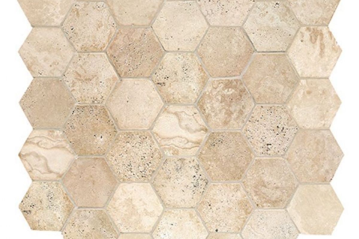 HEXAGONO TRAVERTINE MIX